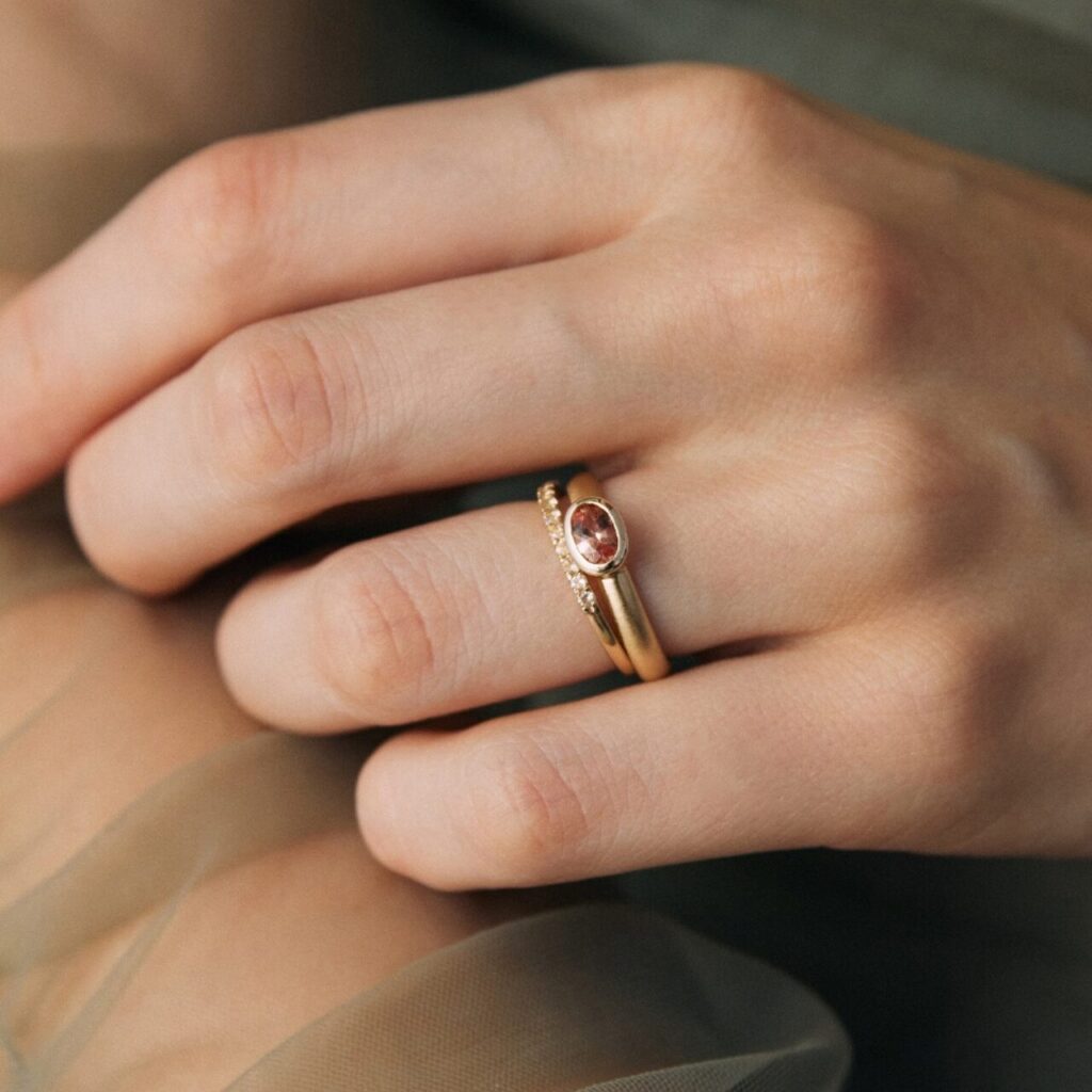 パワーストーン&スピリチュアルジュエリー / Hariqua(ハリックァ)Imperial topaz × Diamond joyful ring /インペリアルトパーズ