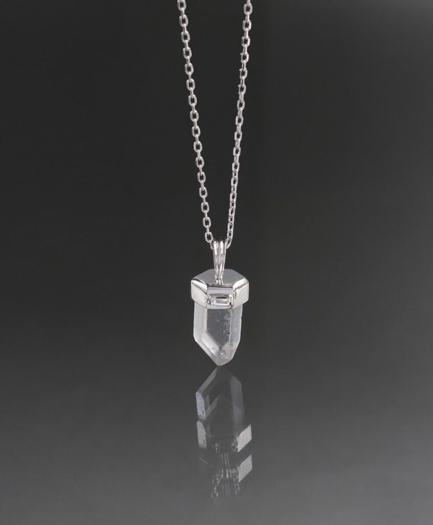 パワーストーン&スピリチュアルジュエリー / Hariqua(ハリックァ)Azeztulite × Diamond necklace 1.73 /アゼツライト、ダイヤモンド(クリア)