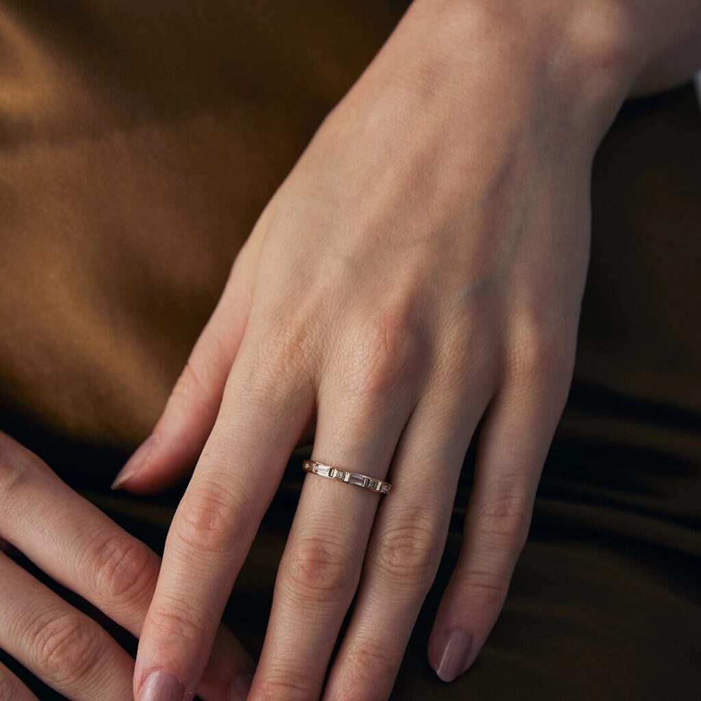 パワーストーン＆スピリチュアルジュエリー / Hariqua（ハリックァ）Azeztulite baguette-cut ring /アゼツライト[受注生産]