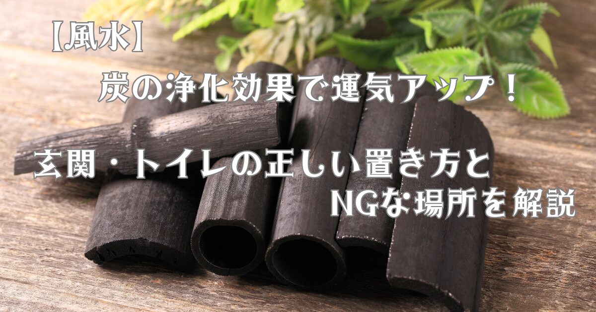 【風水】炭の浄化効果で運気アップ！玄関・トイレの正しい置き方とNGな場所を解説