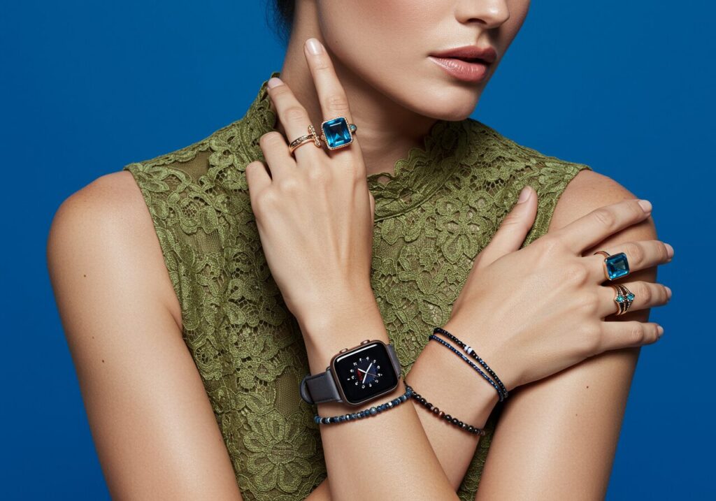 Apple Watchと重ねるブレスレット