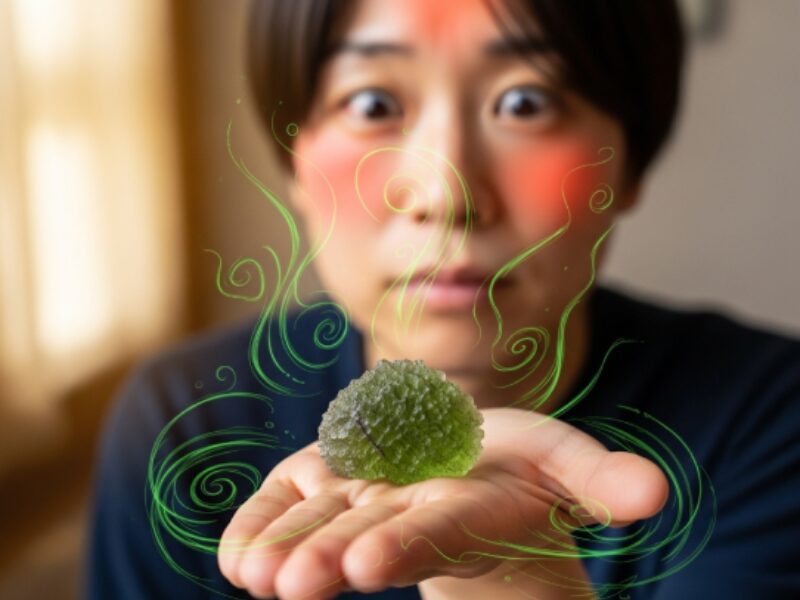 モルダバイトフラッシュを感じている女性の画像