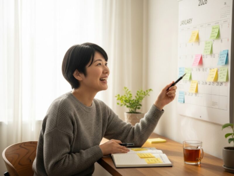2026年の計画を立てている女性画像