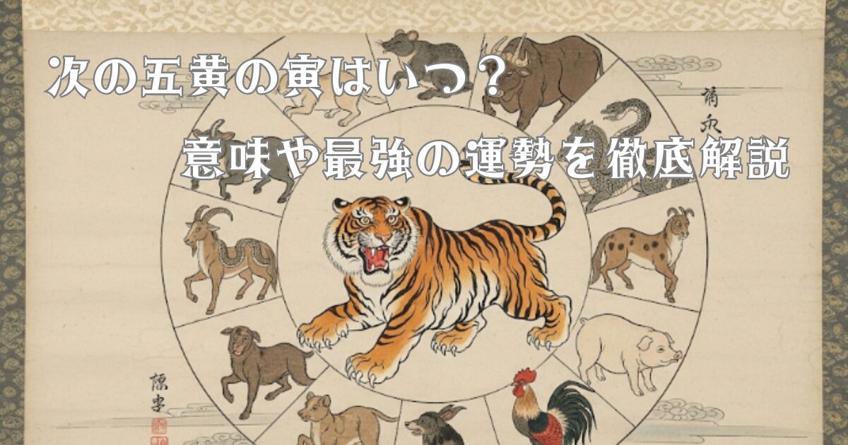 干支一覧と寅の画像